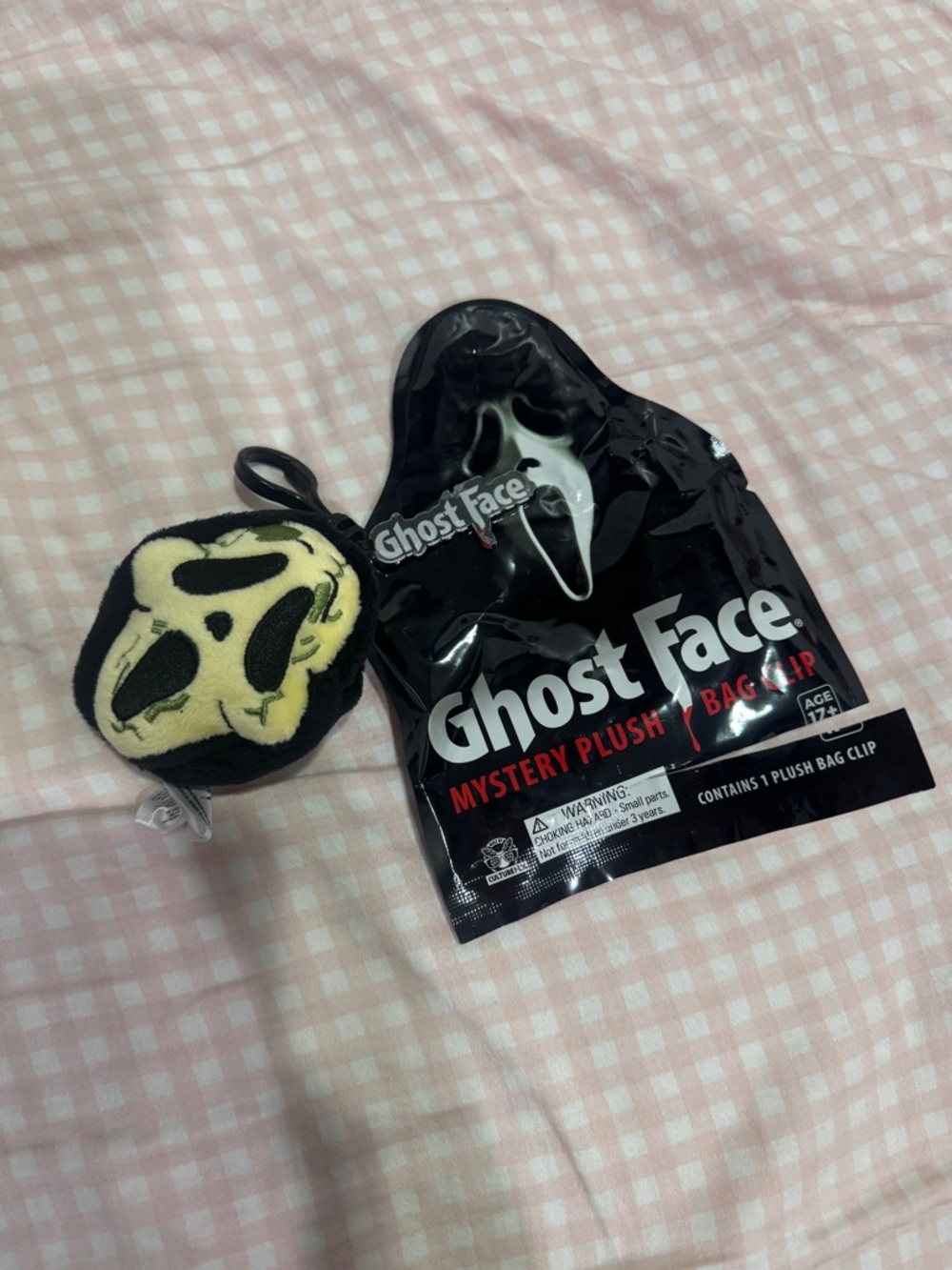 Ghostface plush bag clip NEW